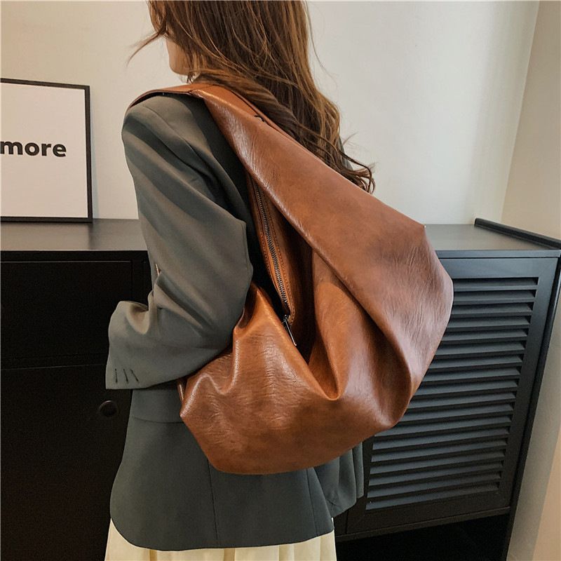 Borsa a tracolla grande e versatile in morbida pelle, nuova, casual e a tracolla, per donna, 2025_voghion.com