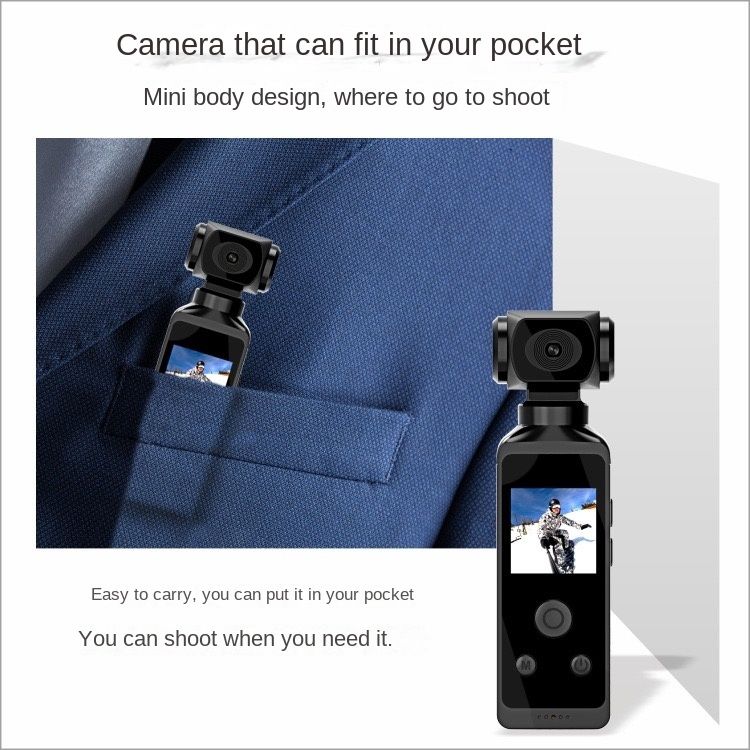 HD Pocket Action 4K 270 ° rotatif Wifi Mini spots Camea avec étui Watepoof pour casque Tavel vélo plongée_voghion.com
