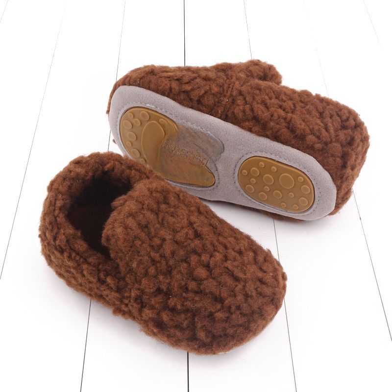 Scarpe da bambino autunno e inverno scarpe da bambino foderate in pile suola in gomma morbida antiscivolo scarpe da bambino scarpe di cotone scarpe da bambino all'ingrosso 2706_voghion.com