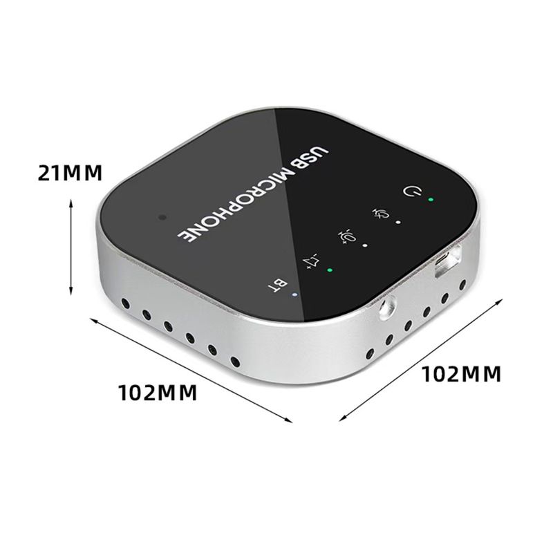 Bluetooth-compatible Desktop Usb Conference Speakerphone Microphone Built-in Speaker Pc Laptop For Audio Recording_voghion.com