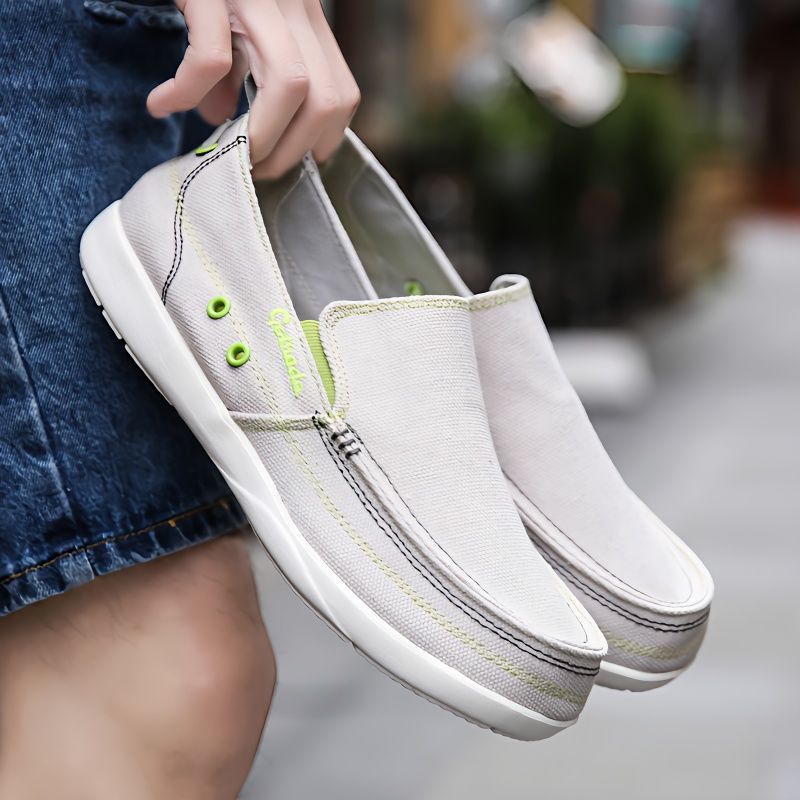 Unbeatable Quality Spring, Summer, Autumn, Winter Cloth One Foot Loose Lazy Men, Anti Odor And Breathable Canvas Shoes For Men_voghion.com