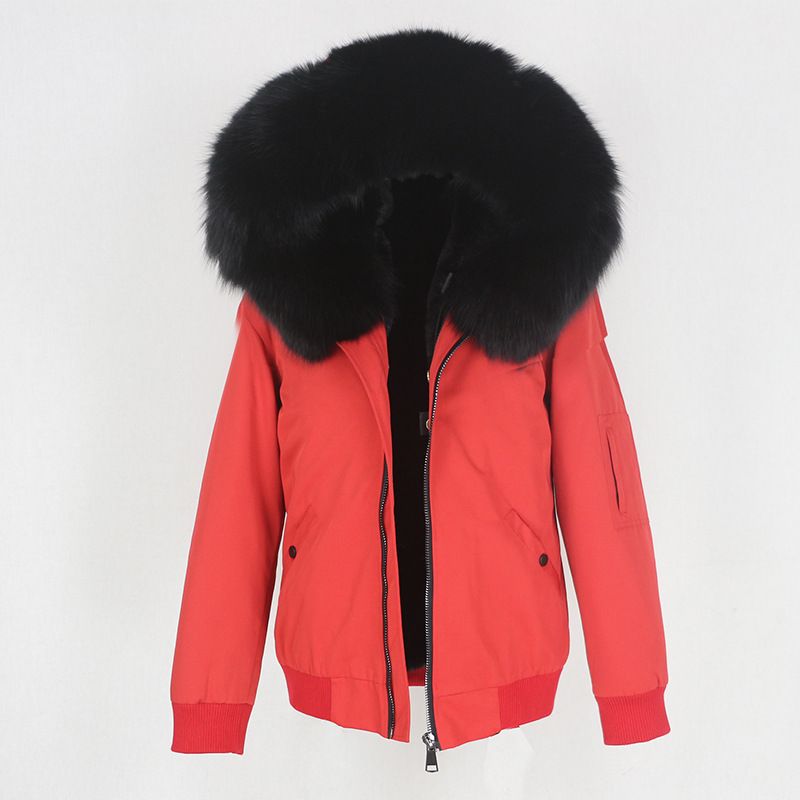 Women's Clothing New Style Parka With Thickened Artificial Fur Lining, Detachable Real Fur Large Fur Collar Jacket For Women_voghion.com