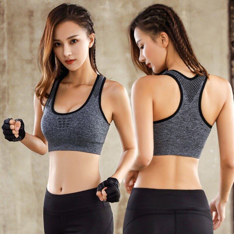 SUPERFLOWER Reggiseno Fiess da donna con scollo a U senza anello in acciaio Canottiera intima traspirante cava antiurto Taglie forti_voghion.com