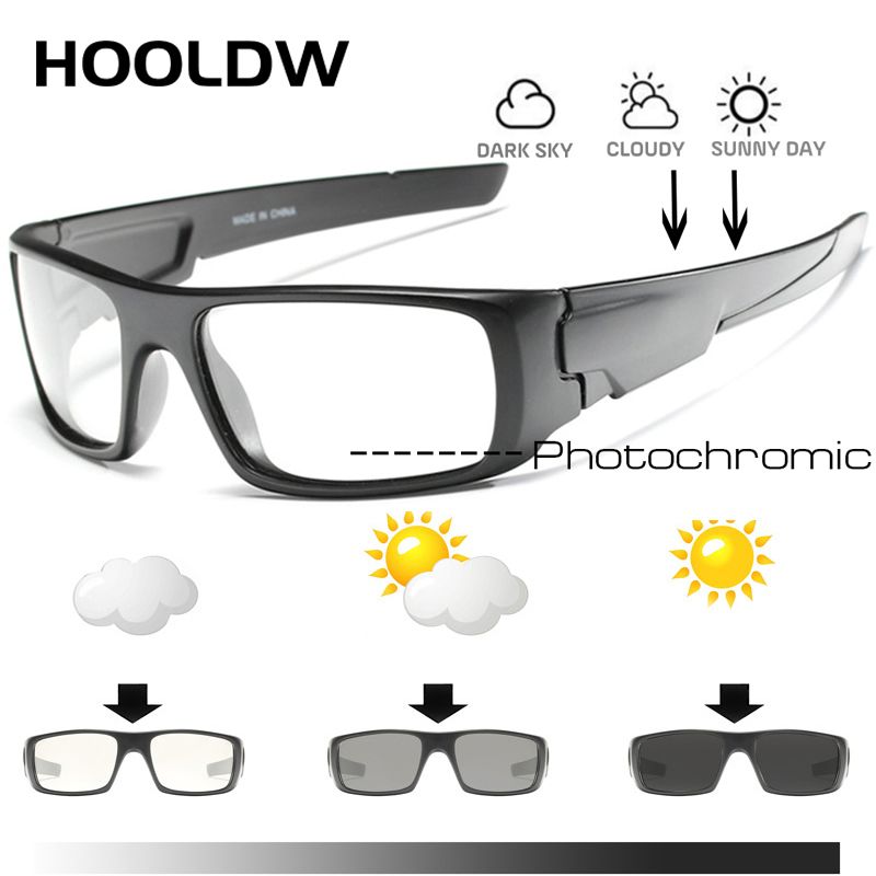 Gafas de sol fotocromáticas polarizadas HOOLDW de moda para hombre, para deportes al aire libre, gafas de sol camaleónicas, gafas de conducción, gafas que cambian de color_voghion.com