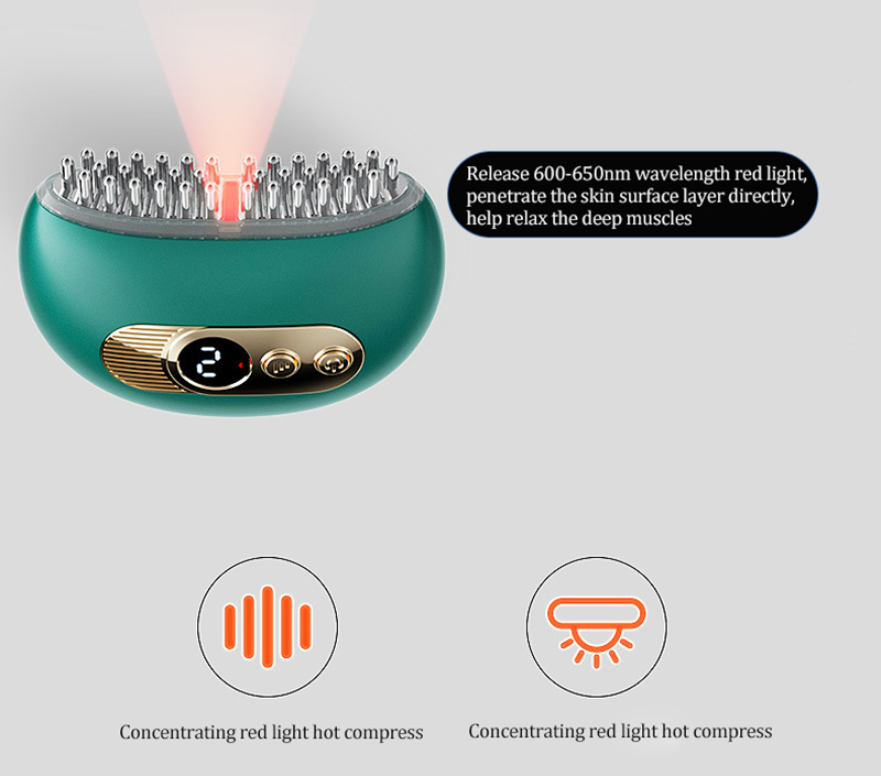9-speed Vibration Heating Electric TENS Guasha Scraping Board Brush Facial Back Head Dredging Meridian Rel 70% discount_voghion.com