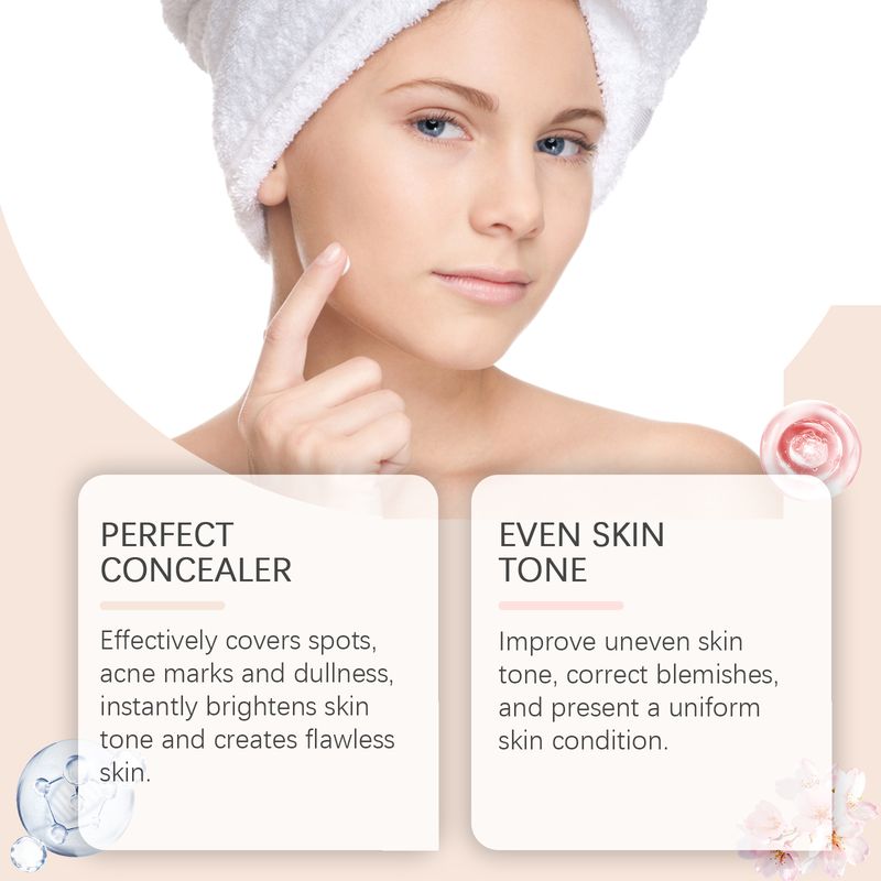 Eelhope Concealer Light Cover Natural, Refreshing And Moisturizing Delicate Nude Makeup Lazy Face Cream_voghion.com