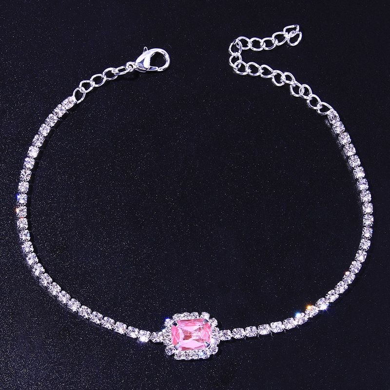 fashion accessories luxury emerald crystal Anklet summer beach style shiny full diamond Anklet Anklet_voghion.com