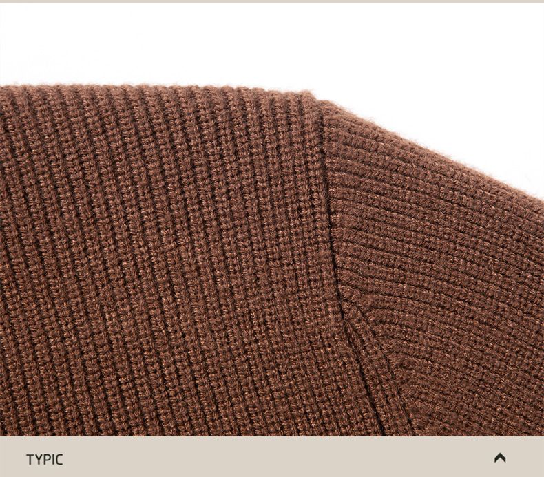 Old Money Style Men's Knitted Cardigan Outerwear Sweater Autumn Winter Stand Collar Zipper Business Commuting Casual_voghion.com