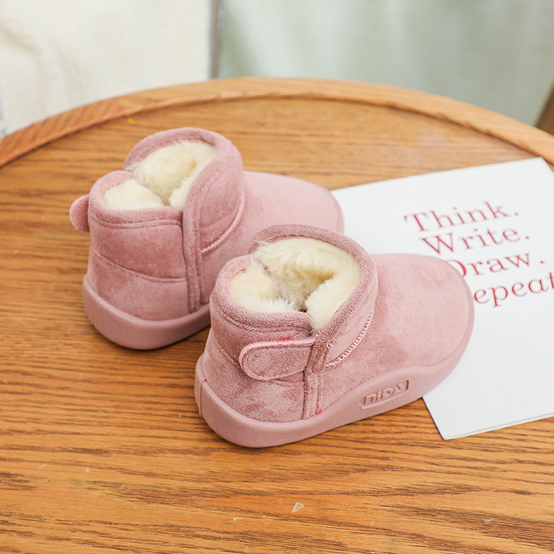 Kinderschoenen Katoenen winterschoenen Wandelschoenen voor baby's Sneeuwschoenen met zachte zolen Verdikte katoenen kinderschoenen Klittenband_voghion.com