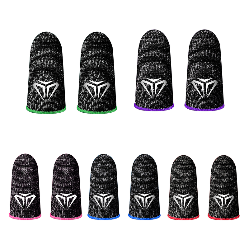 Kunjiuyou 1 Pair S02 Finger Cover Sensitive Breathable Sweat-proof Video Games Touch Screen Fingertip Gloves for PUBG Mobile Game-Red_voghion.com