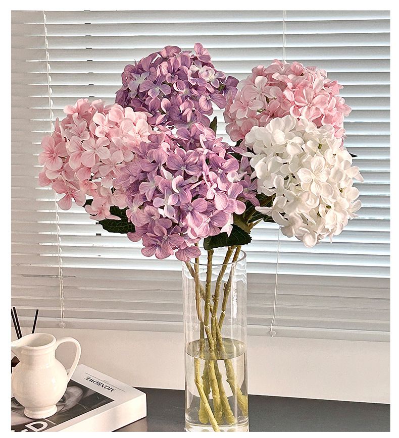 3D Printed Elsa Hydrangea Artificial Flower Bouquet - Elegant Home Decor For Living Room, Coffee Table, Dining Table, And Bedroom_voghion.com