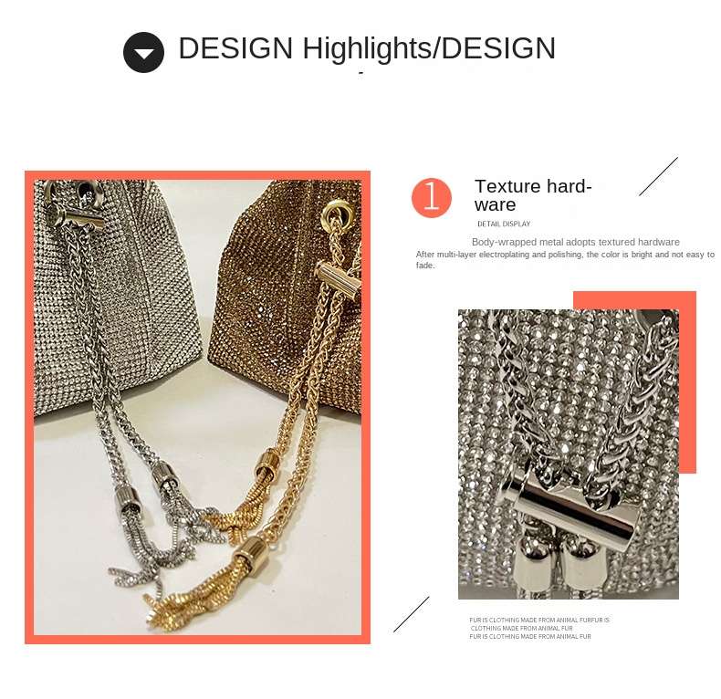 Designer Original Mode Elegant Portabel Strass Kväll Dam Glitter Evening Party Party Clutch Bag_voghion.com