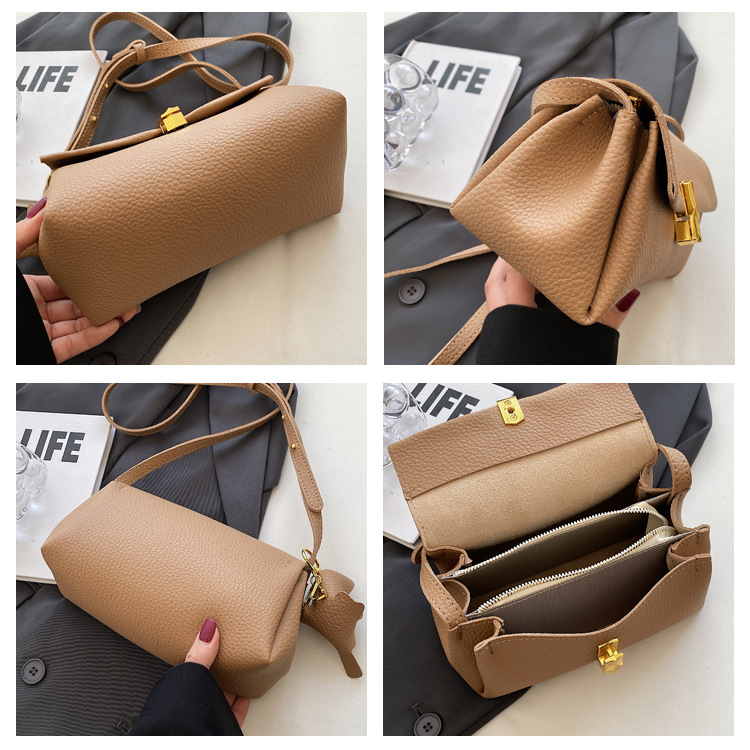 High-end Bag Women's 2023 New Niche Design One-shoulder Diagonal Bag Texture versatile net red hot style small square bag_voghion.com