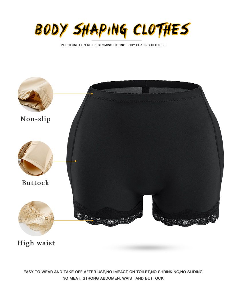 Pantalon abdominal pour femme, hanche complète, bas du cul, hanche, pantalon, ceinture latérale en dentelle, coussinet de hanche, taille, culotte façonnant le ventre_voghion.com