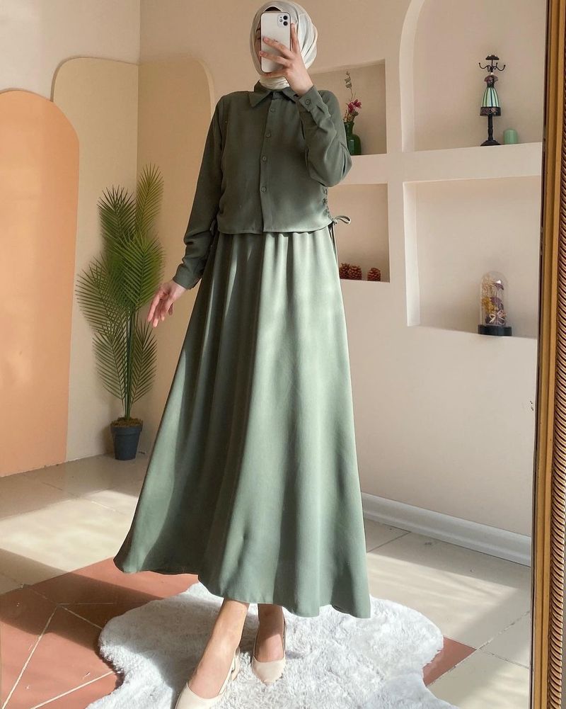 Women's Clothing Long Sleeved Shirt Temperament Women's Long Skirt Skirt Suit_voghion.com