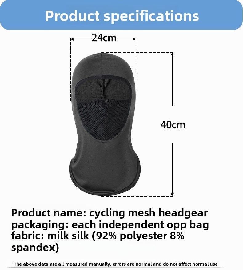 Couvre-chef en soie glacée pour le cyclisme, protection solaire estivale, masque facial respirant pour la pêche en extérieur, coupe-vent, anti-poussière et anti-transpiration_voghion.com