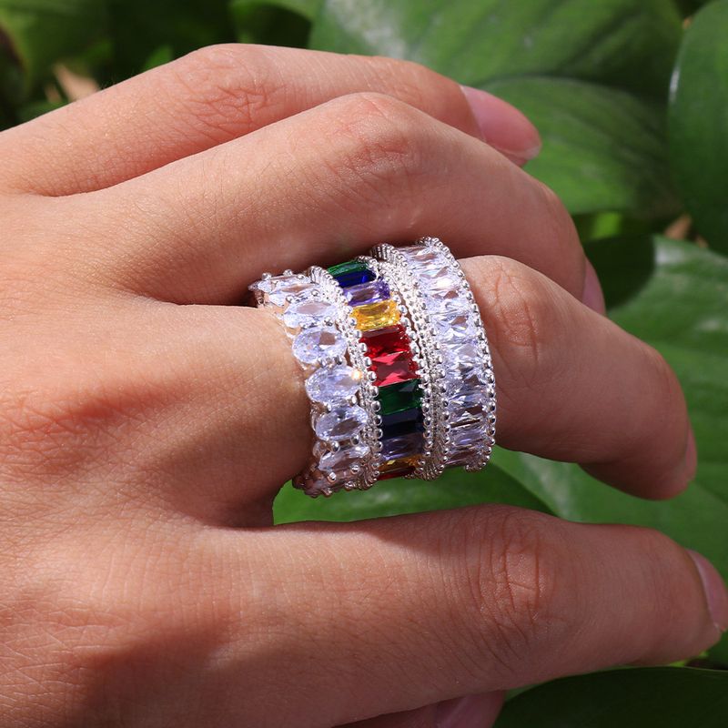 Anello con apertura regolabile Joker Diamond Jewelry INS Anello con micro-intarsi di diamanti esplosivi_voghion.com