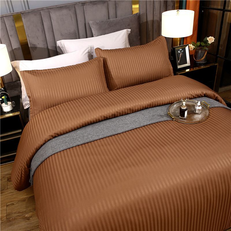 Jacquard-Satin-Bettbezug-Set, luxuriöse 3-teilige Bettwäsche, Kissenbezüge inklusive, knitterfrei, weich_voghion.com