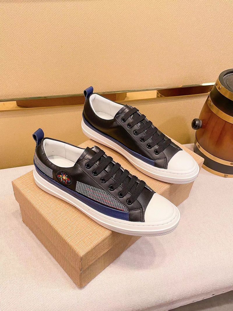 Fuguqi Little Bee Fashion Vielseitige Echtleder Weiß Herren Board Korean Edition Trendy Casual Schuhe_voghion.com