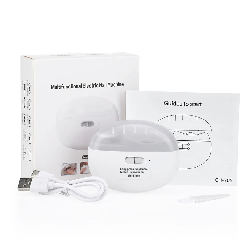 Polieren 1 Elektrischer Nagelknipser mit leichtem automatischem Trimmer Wiederaufladbares Nagelschleif-Maniküre-Pflegewerkzeug für Babys_voghion.com