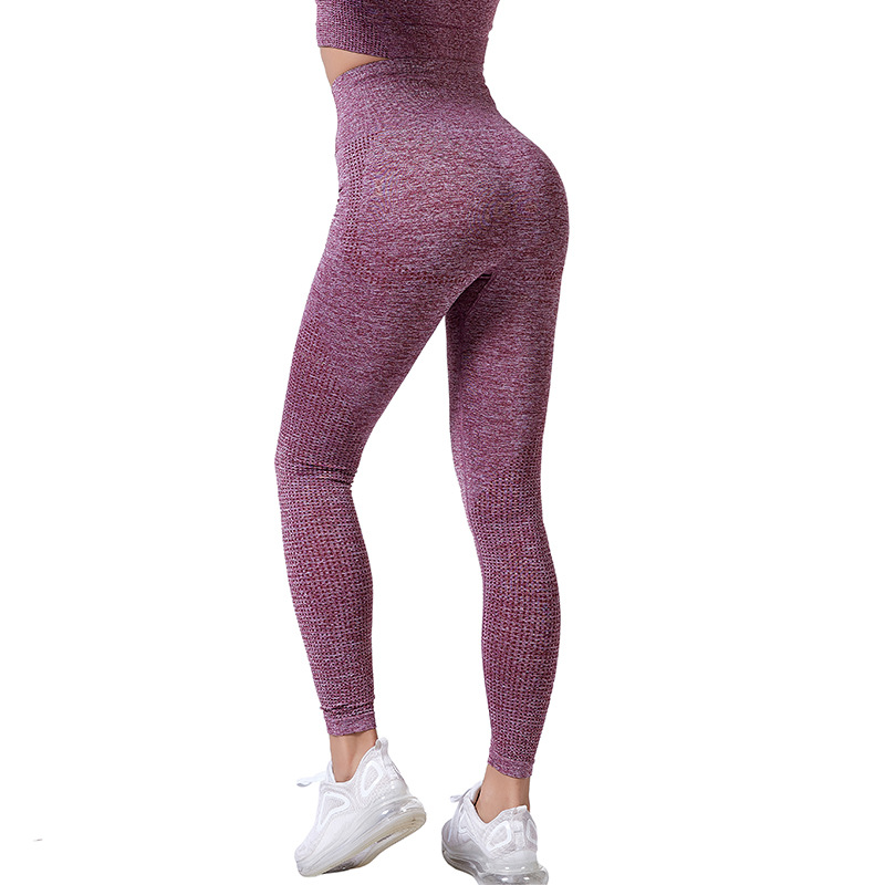 Naiste kõrge vöökohaga jooga treeningpüksid, harjutused, kõhtu pinguldavad, puusa tõstvad väikesed üheksa minuti püksid_voghion.com