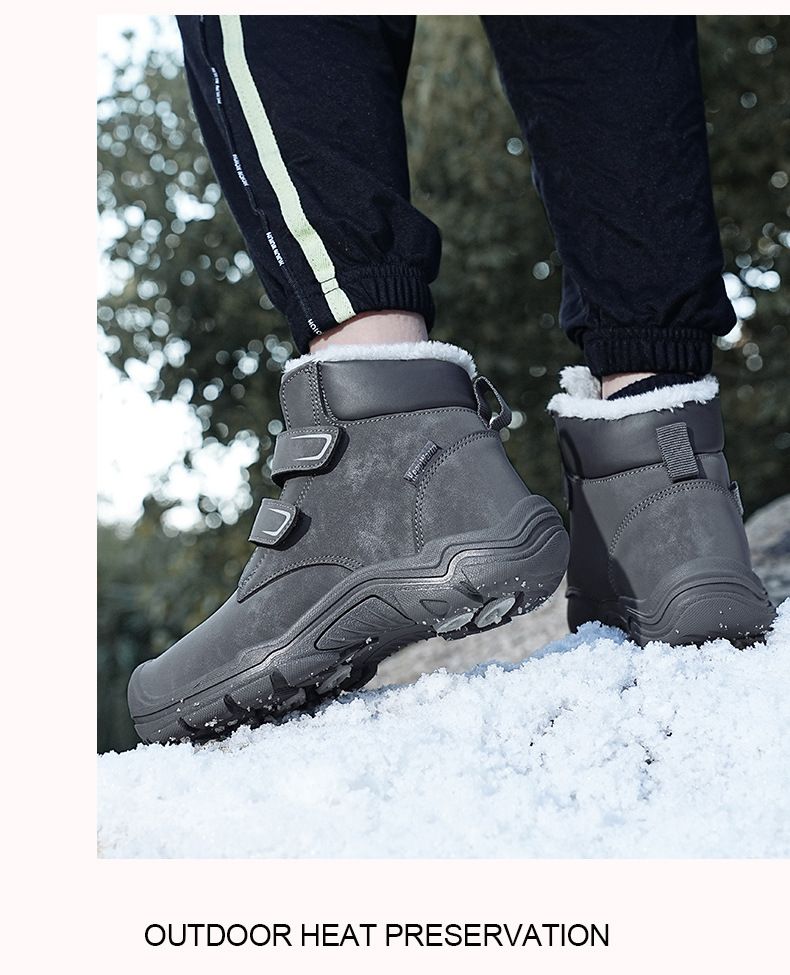 Kids' Outdoor Hiking Warm Martin Boots - Winter Snow Boots With Thick Insulation, High-Top Comfortable Shoes For Boys And Girls_voghion.com