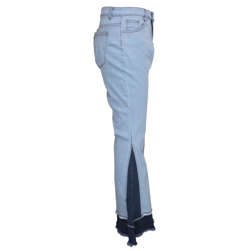 Pantalon évasé extensible à jambes larges pour femmes, vêtements à la mode, couleur assortie, coupe slim_voghion.com