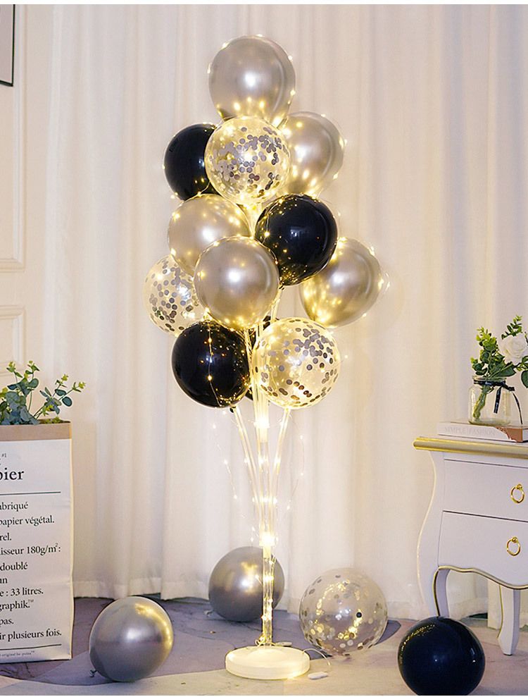 Floor Standing Luminous Column Floating Balloon Stand Birthday Decoration Table Floating Scene Layout Store Opening Atmosphere Supplies_voghion.com