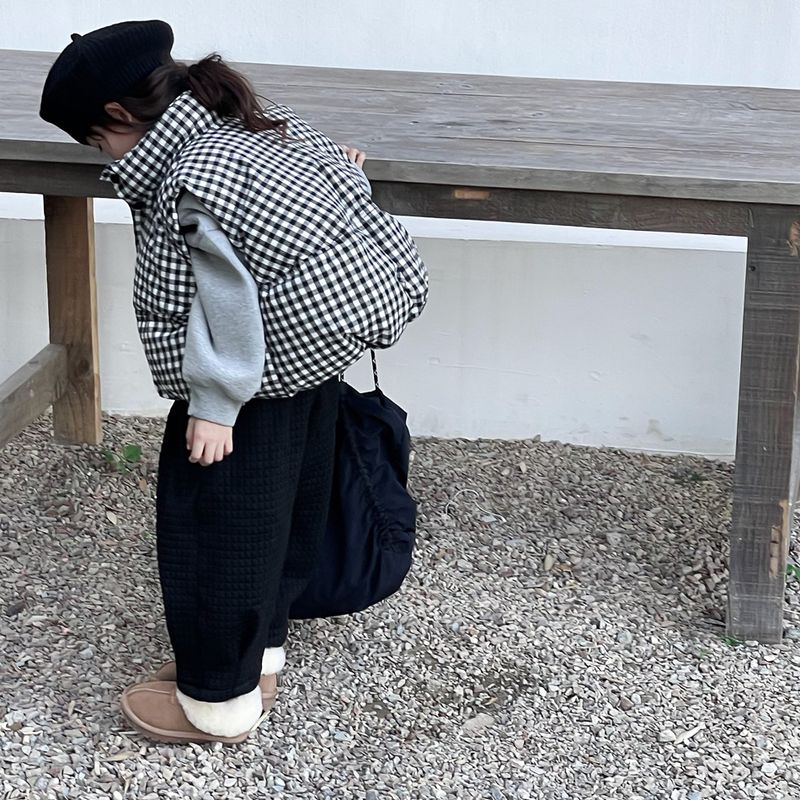 Gilet scozzese invernale per bambini nuovo gilet in cotone coreano per ragazzi e ragazze_voghion.com