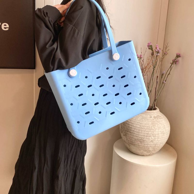 Borsa a tracolla da donna alla moda in materiale EVA, borsa da viaggio, spiaggia, estate, essenziale_voghion.com