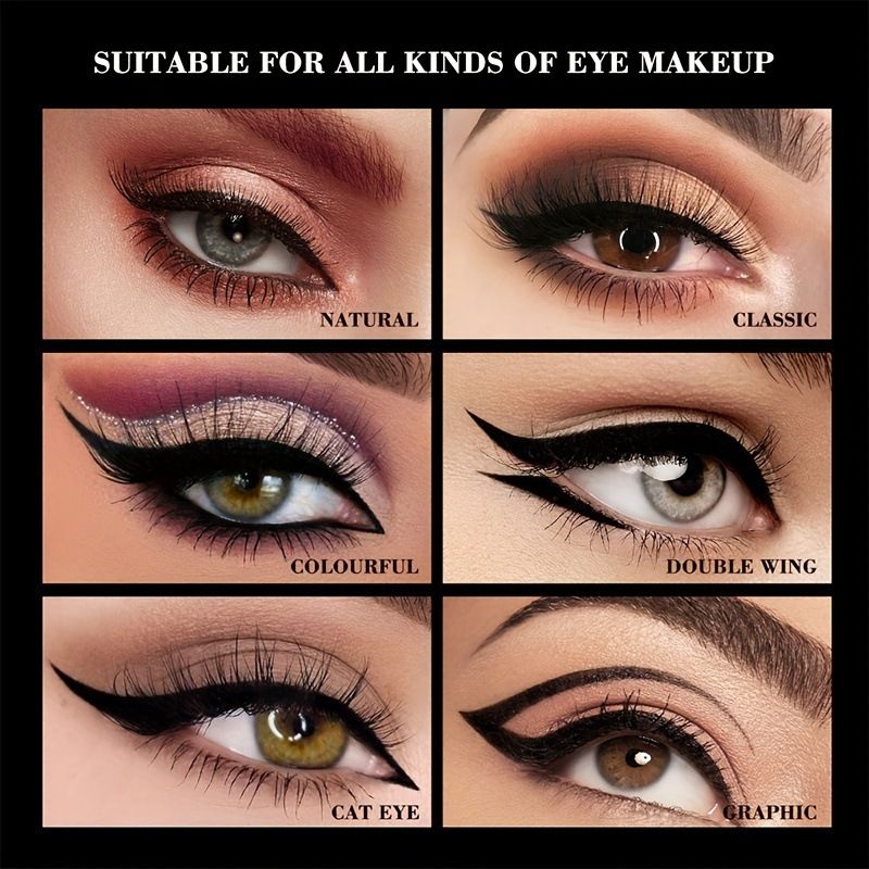 USHAS Schattenflasche mit Creme-Eyeliner-Pinsel, wasser- und schweißbeständiges Augen-Make-up_voghion.com