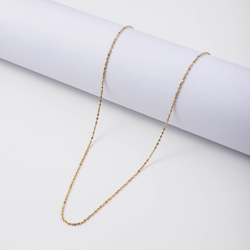 Halsketten Edelstahl Stern Halskette Für Frauen 18K Echtgold Galvanik Einfache Modeschmuck Herrenkette_voghion.com