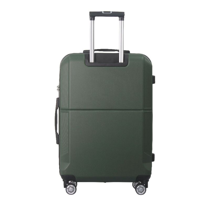 Green 3-Piece Premium ABS Luggage Set-20", 24", And 28" Suitcases With Multi-Position Handle, Silent Spinner Wheels, And TSA-Approved Lock-Durable, Stylish, And Spacious Travel Gear_voghion.com