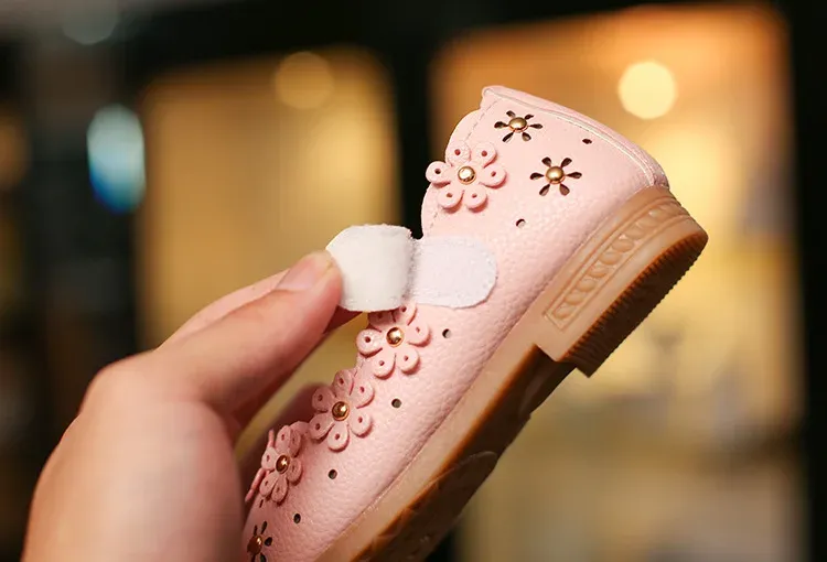 Bambini Bambino Bianco per Festa di Nozze Moda Principessa Scarpe in Pelle con Fondo Morbido Bambini Grandi Ragazze Fiore Appartamenti_voghion.com