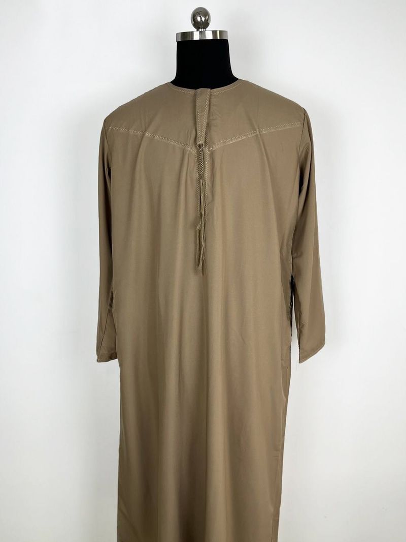 Men's Clothing men's robe solid color pocket design round neck long clothing_voghion.com