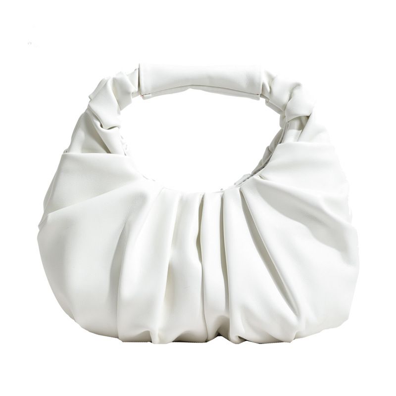 Borsa a tracolla elegante da donna in PU tinta unita con design a nido d'ape plissettato, alla moda e alla moda._voghion.com