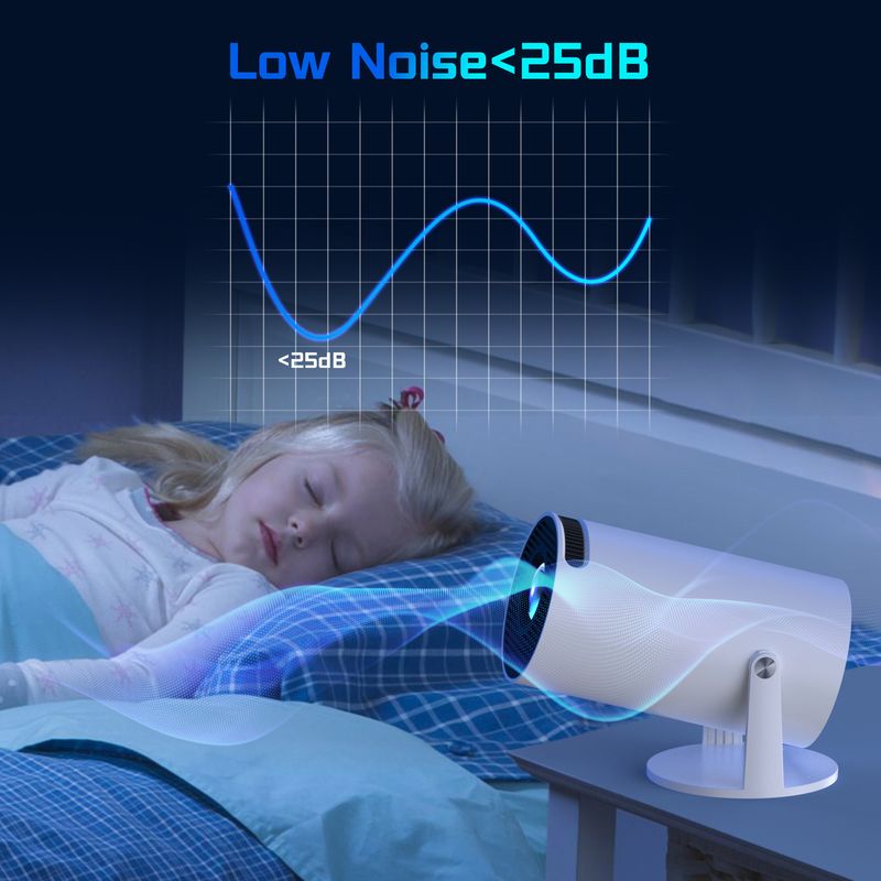 Schermo di proiezione portatile PTZ per casa, campeggio, esterni, HD, telefono cellulare, proiettore a canna di cannone_voghion.com