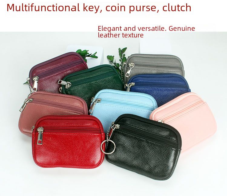 Spot 2022 Primavera Nova Bolsa de Cartão Pequena Estilo Europeu e Americano Carteira Curta Feminina Pupi Litchi Pattern Wallet_voghion.com