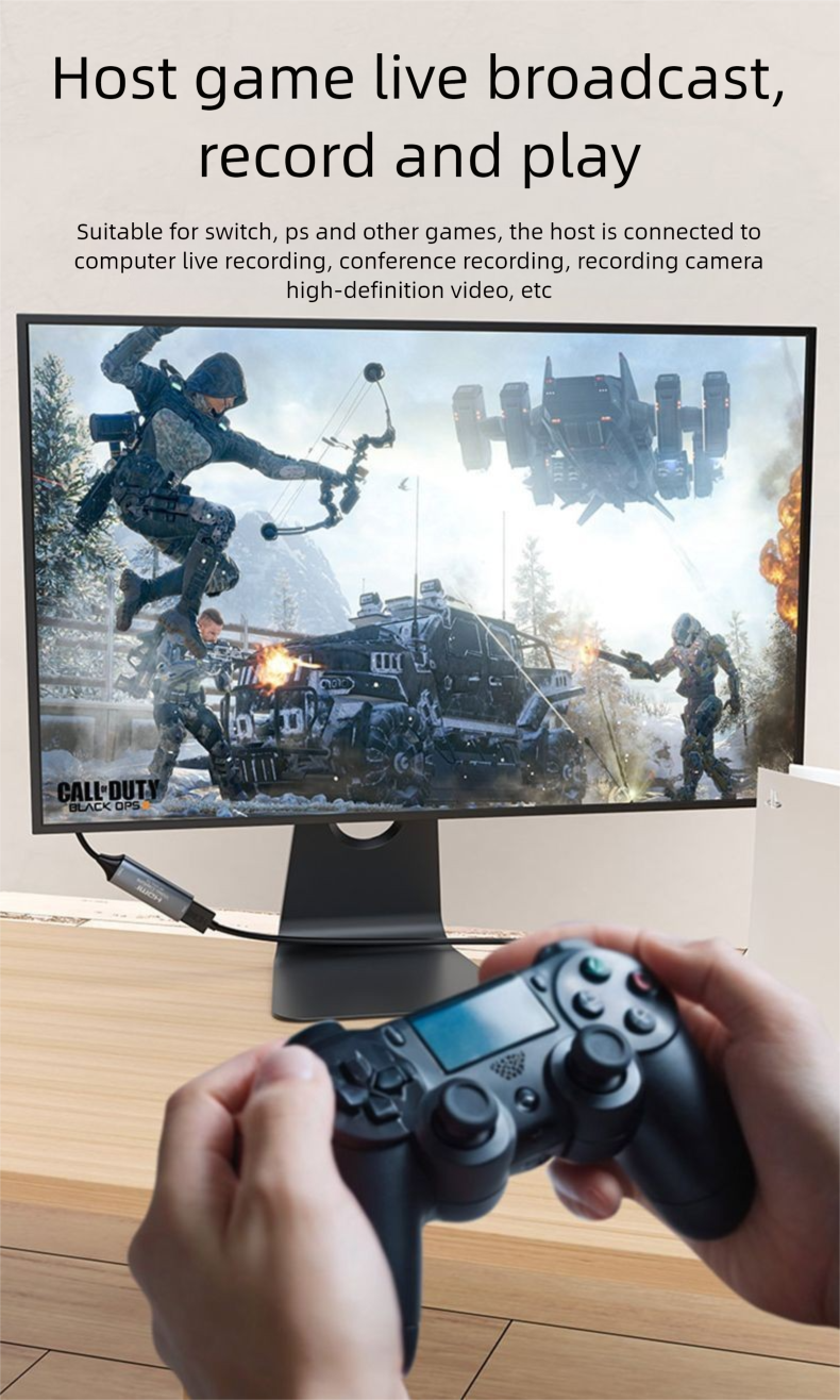 Placa de captura HDMI tipo C para tela de celular Android, tablet USB para câmera, computador, transmissão ao vivo_voghion.com