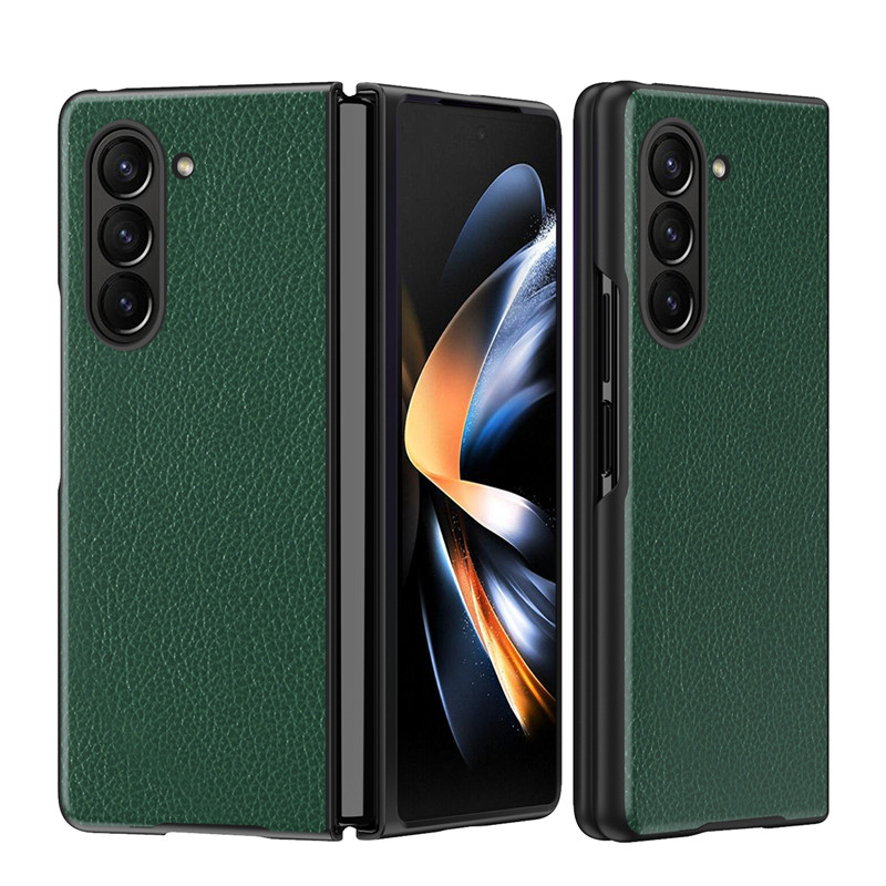 Luxury Leather Folding Cover For Samsung Galaxy Fold Z Fold5 Fold4 Fold3 Fold2 Flip3 Filp4 Flip5 W20 W21 W22 W23 Hard PC Frame Protection Case_voghion.com