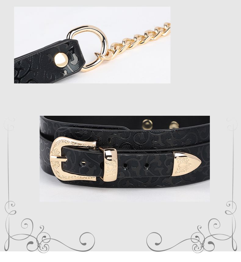 BLACKWOLF BDSM Sets Bondage Leather Set For Restraint Fetish Handcuffs Collar Gag Whip Erotic Accessories Couples Adult_voghion.com