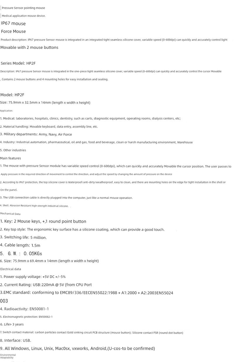 IP67 Dynamic Surface Fully Sealed Waterproof Dustproof Durable Silicone Mouse Button For Quick Cursor Positioning_voghion.com