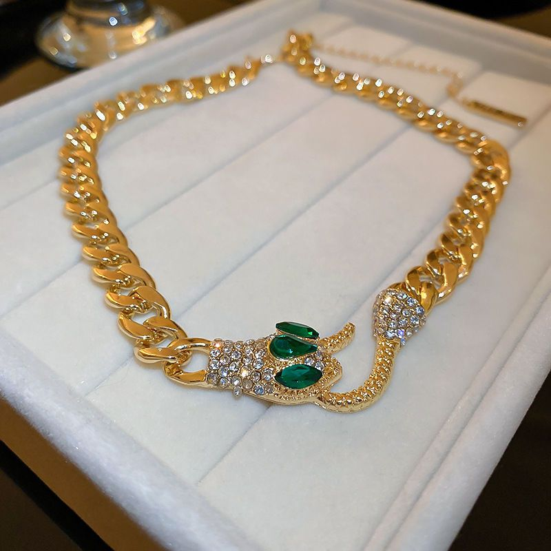 Muse Goddess Medusa, Spirit Snake, Cuban Snake Necklace, Instagram, Snakes and Scorpions, Spicy Girl Style, Collar Chain_voghion.com