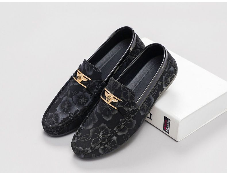SHLIANG Herren Loafer Blumenmuster Business Casual Formale Schuhe Fahrschuhe Mode Beliebt für Männer Arbeitsschuhe Y0305_voghion.com