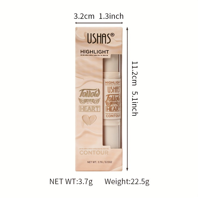 USHAS Correttore riparatore in stick 2 in 1, polvere naturale brillante e brillante_voghion.com