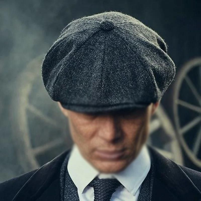 Moda retrò britannico Newsboy donne 2024 primavera autunno berretto ottagonale moda berretti a spina di pesce per uomo cappelli da pittore_voghion.com