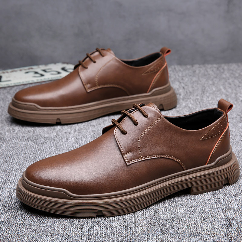 2024 Herbst/Winter Casual British Martin Stiefel Echtes Leder Koreanische Mode Arbeit für Low Top Herrenschuhe Vielseitig_voghion.com