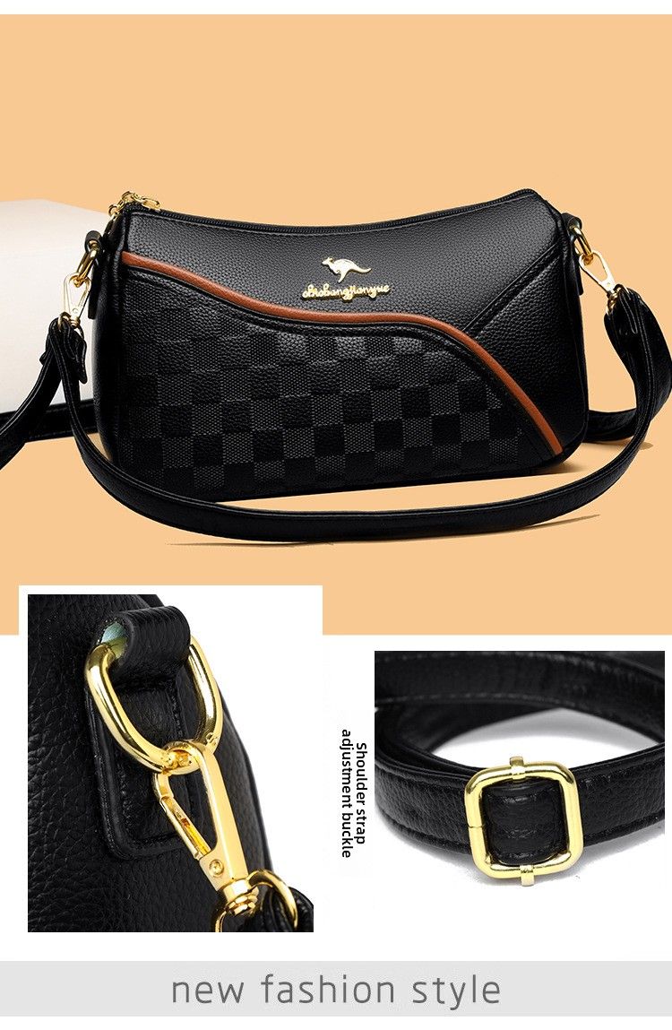 Borsa a tracolla elegante e alla moda per la mamma, semplice e nuova, da donna di mezza età, primavera 2025_voghion.com