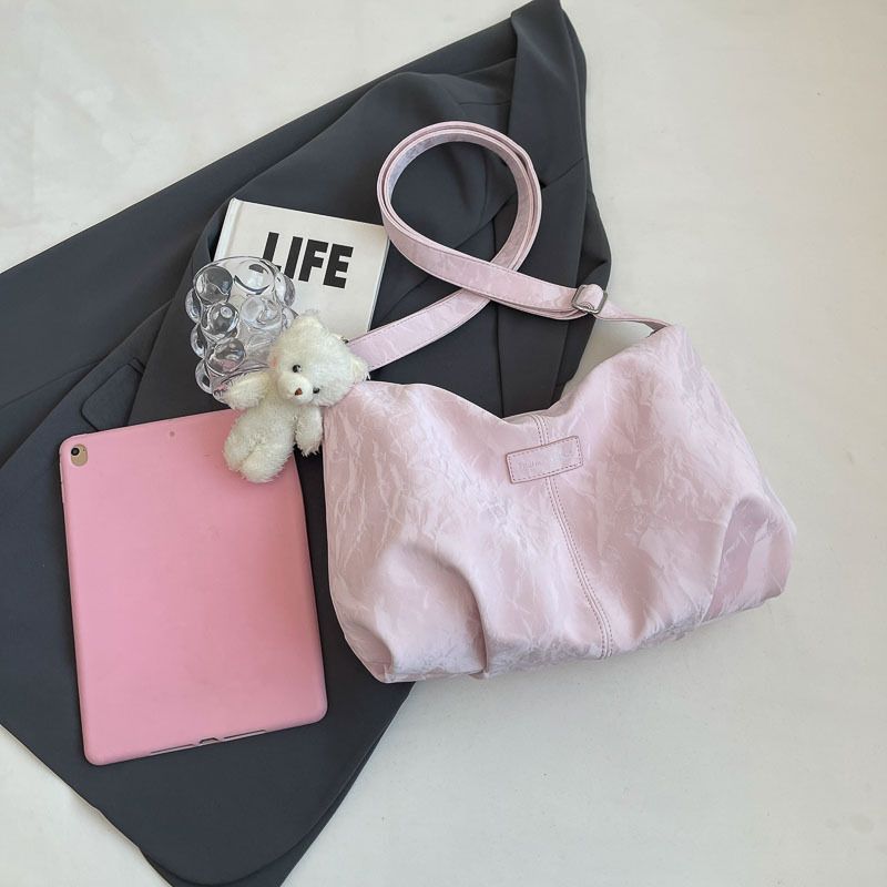 Women's Tote Large Capacity Spring Summer New 2025 Versatile Ins Style Pleated Commuter Fashion Crossbody Bag Trendy_voghion.com