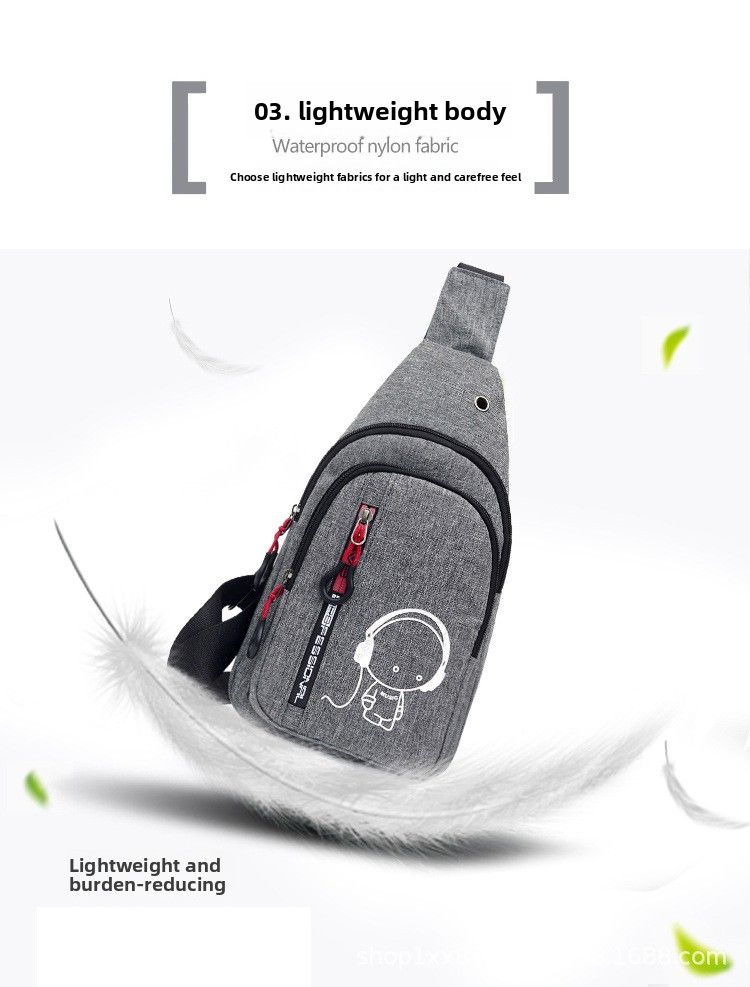 Borsa da torace in nylon, marsupio, borsa a tracolla, borsa luminosa, borsa per sport e tempo libero all'aperto._voghion.com